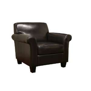  Modern Furniture  Atticus Black Brown Faux Leather Modern 