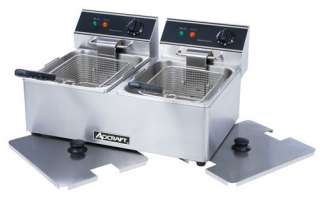 Commercial DOUBLE Electric Deep Fryer 120V Adcraft DF 6  