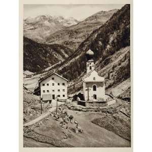  1928 Church Heiligkreuz Austria Austrian Alps Tyrol 