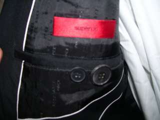 New Hugo Boss Red Label Alkonen/Hol Solid Black Super 120 Suit 44 L $ 
