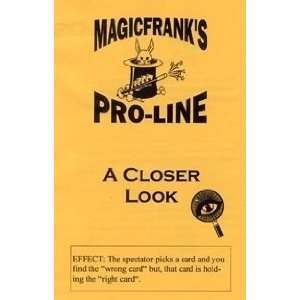    A Closer Look   Frank DeMasi   Card Magic Trick Toys & Games