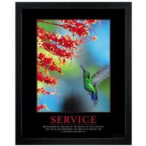  Successories Service Hummingbird Motivational Poster 