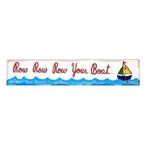  Bumblebug Designs   Row Row Your Boat Wall Plaque Baby