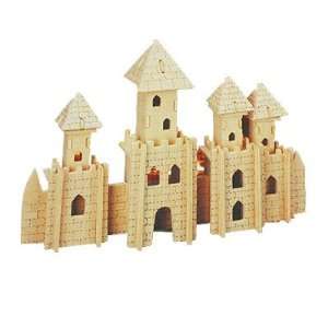   Assemble Wooden 3D Castle Model DIY Construction Kit Toys & Games