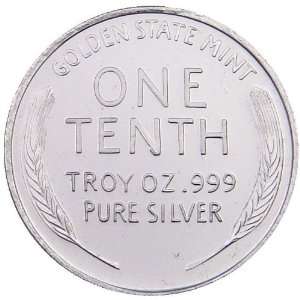  One Tenth Ounce Silver Indian Design Round Everything 