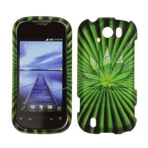  4G 4 G Slide / Doubleshot Black with Green Marijuana Leaf Design 