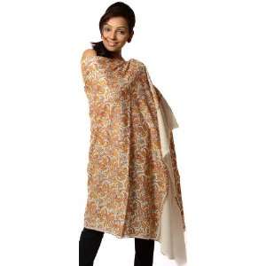   Shawl with Broad Jamavar Design Patterns   Pure Wool 