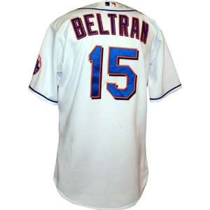  Carlos Beltran #15 2006 Game Used White Alternate Jersey 