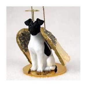  Fox Terrier Angel Dog Ornament   Black & White: Home 