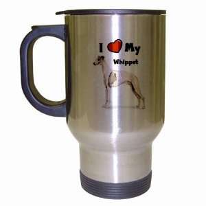  I Love My Whippet Travel Mug: Home & Kitchen