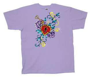 Heart Lock Tattoo Design T Shirt  