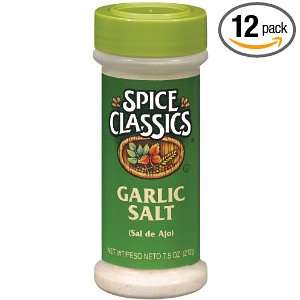 Spice Classics Garlic Salt, 7.5 Ounce Grocery & Gourmet Food