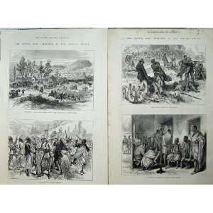  Kaffir War 1878 Diamond Field Wounded Natives Army Art 