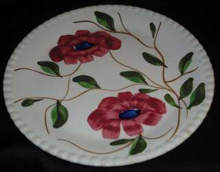 Vintage Blue Ridge Southern Potteries Hand Painted Red/Blue Flowers 