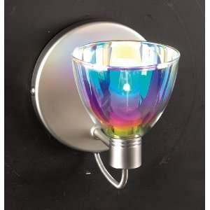   Verano 247 Satin Nickel Wall Light Dichroic Glass