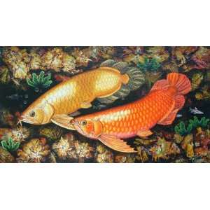  Golden Dragon Fish Couple Home & Kitchen