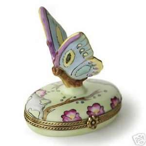  Butterfly on Flowers Rochard French Limoges Box: Home 