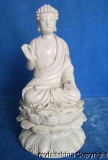 Blanc De China   Dehua White Porcelain Statue Buddha  