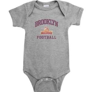 Brooklyn College Bulldogs Sport Grey Varsity Washed Football Arch Baby 