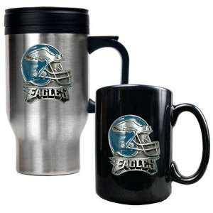  Philadelphia Eagles NFL Travel Mug & Ceramic Mug Set 