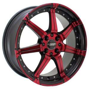   Racing KR518 (Painted/Black w/Red) Wheels (Quantity 1) Automotive