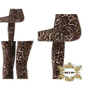   Black Leopard Prints Fashion Leggings Skinny Pants ONE Size for M L