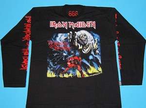Iron Maiden   666 The Number of the Beast T shirt Long Sleeve L  