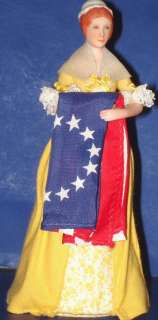Great American Women BETSY ROSS Half Doll US Historical Society MIB 