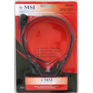  MSI HN 102 Stereo Headset and Microphone with Volume 