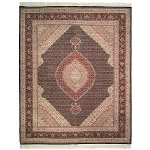 Safavieh Tabriz Herati Collection TH4B Hand Knotted Black and Red Wool 
