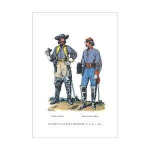  Stuarts Cavalry Division C S A 1862 12x18 Giclee on 
