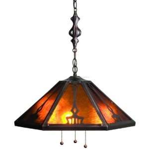  Mission Grenway Mica Pendant Lighting Fixture 21 Inches W 