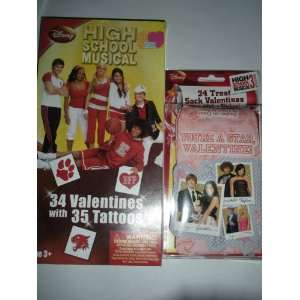  High School Musical Valentines with Tattoos and Treat Bag 