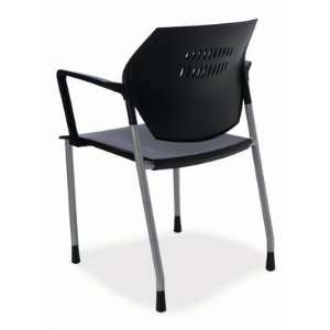  Ten Arm Guest Chair Color: Bordeaux, Frame finish: Silver 