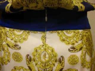 2012 AUTH NEW US$345 Tibi Horseshoe Crab Print Silk Combo Shirt Dress 