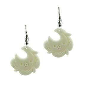   Handmade Dangle Earrings with Northern Moon and Sky Design: Jewelry