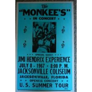  The Monkees with Special Guest Jimi Hendrix Poster 