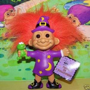 VERY RARE Russ Bendable Witch/Wizard Troll Doll w/tag  