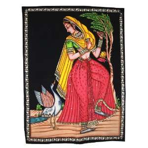  Rajasthani Cotton Wall Hanging Hand Painted with Vegetable 