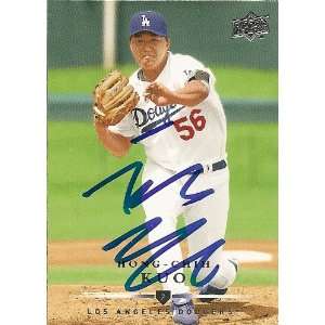 Hong Chih Kuo Signed Los Angeles Dodgers 2008 UD Card:  