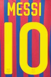 MESSI #10 NEW Iron On Jersey Transfer Letter and Number  