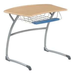  Zuma Cantilever School Desk with Wire Book Basket and 