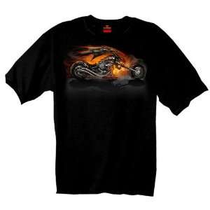  Hot Leathers Black Large Demon Bike T Shirt: Automotive