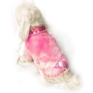  Pink Faux Mink Doggie Coat