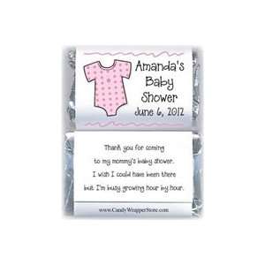  MINIBS230P   Miniature Baby Shower Pink Onesies Candy Bar 