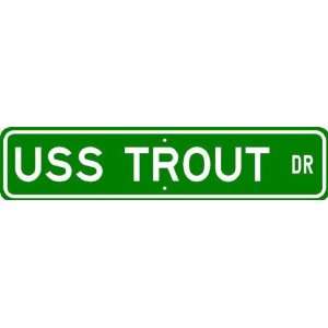  USS TROUT SS 566 Street Sign   Navy Patio, Lawn & Garden