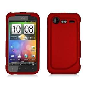 HTC DROID INCREDIBLE 2 / INCREDIBLE S   RED RUBBERIZED SNAP ON HARD 