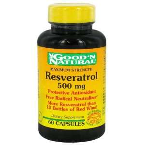 Resveratrol 500 mg   60 caps,(Goodn Natural) Health 
