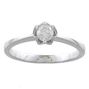   Gold 1/3ct Solitaire Diamond Engagement Ring (G H, I1 I2) Jewelry