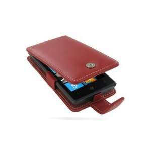  PDair F41 Red Leather Case for Samsung OMNIA 7 GT i8700: Electronics